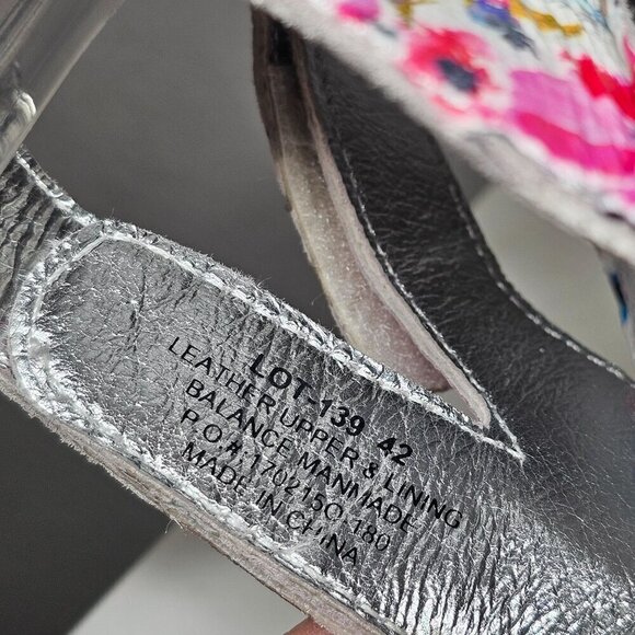 Alegria by PG Lite Loti Leather Blooms Floral Wedge Slide Sandal Multicolor 42 - Picture 7 of 12